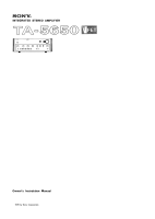 Sony TA-5650 - Owners Manual 